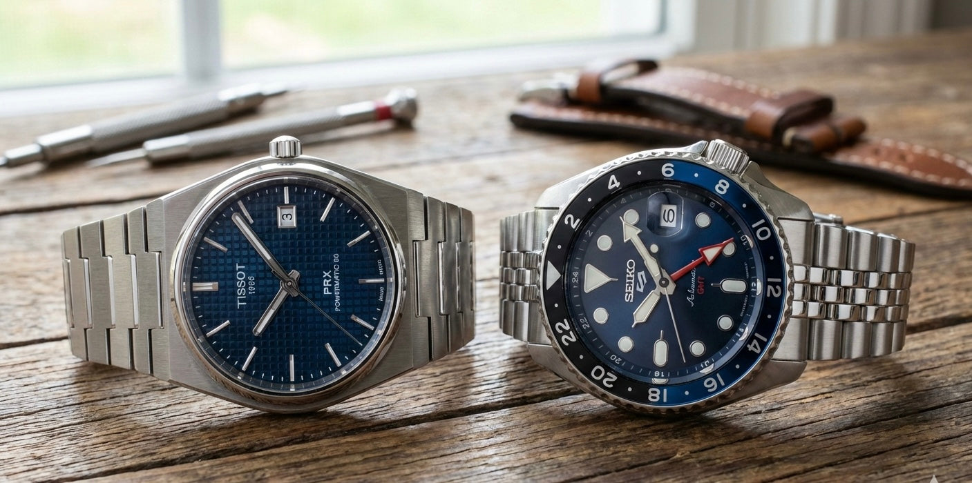 Tissot PRX Powermatic 80 vs Seiko 5 Sport GMT: ¿Cuál es el mejor reloj para diario por menos de 600€?