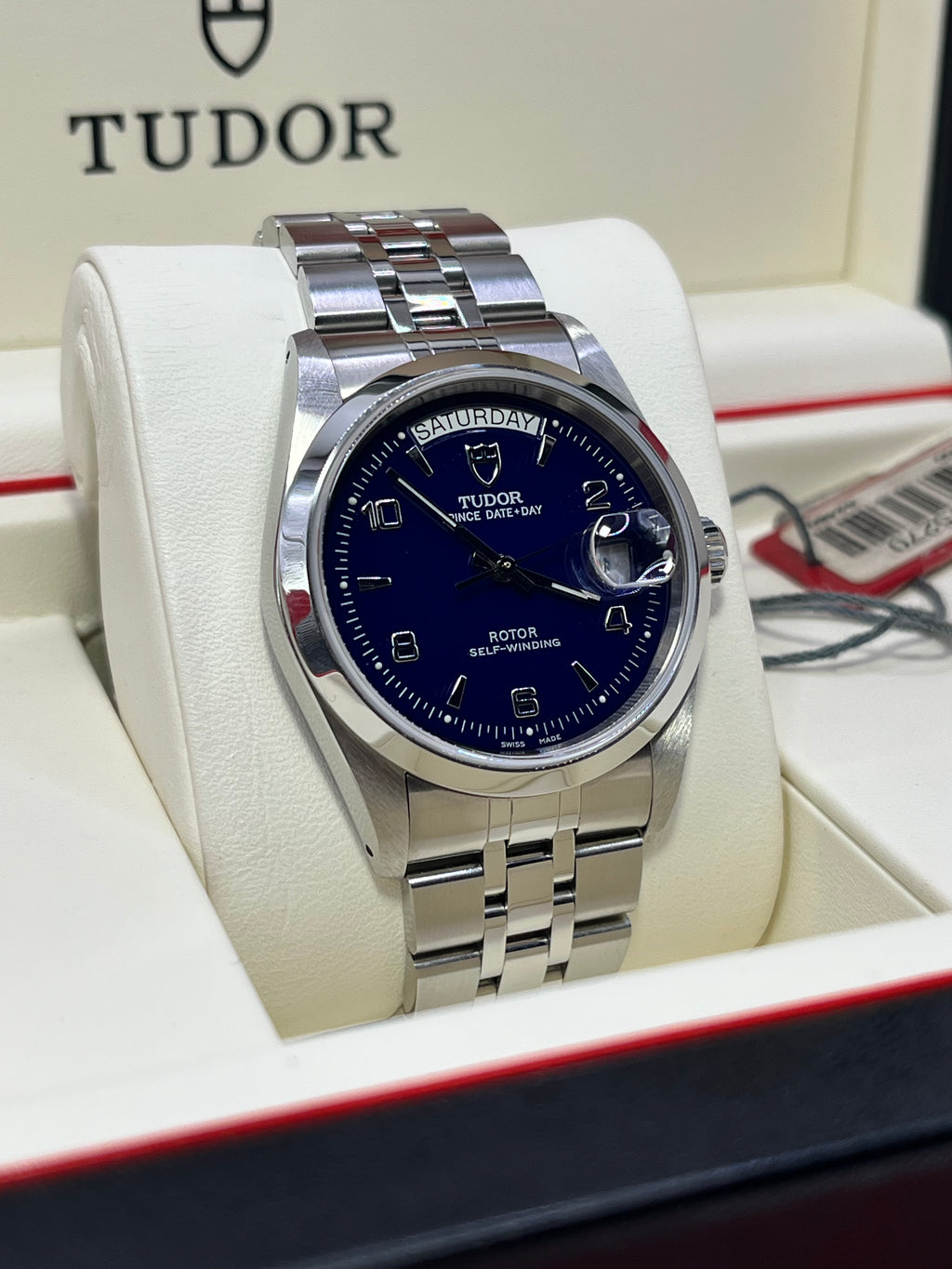 Tudor Prince Date-Day 76200 Blue Dial | Full Set