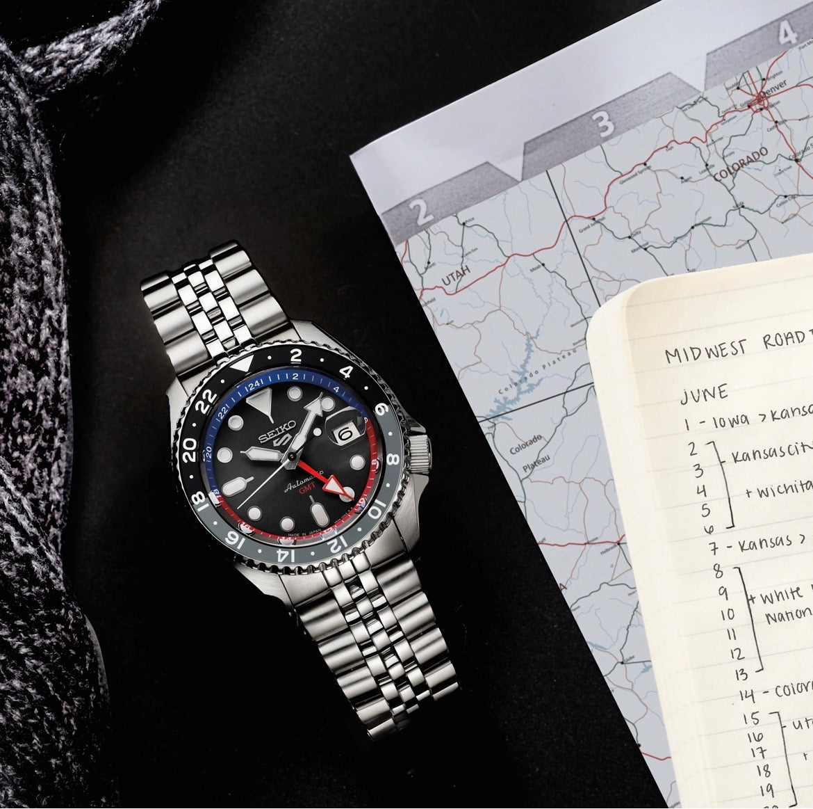 Seiko 5 Sport GMT | Pepsi - (Ref.SSK019K1)